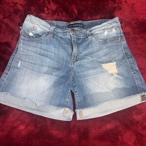 Rock & Republic  Blue Distressed Denim Shorts SIZE 10